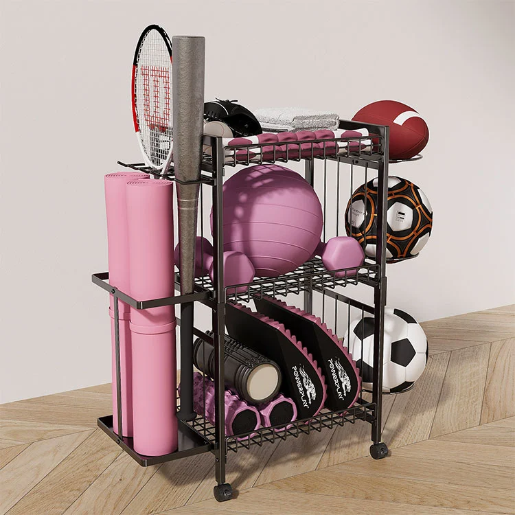 Stojanový kovový úložný stojan na jogu