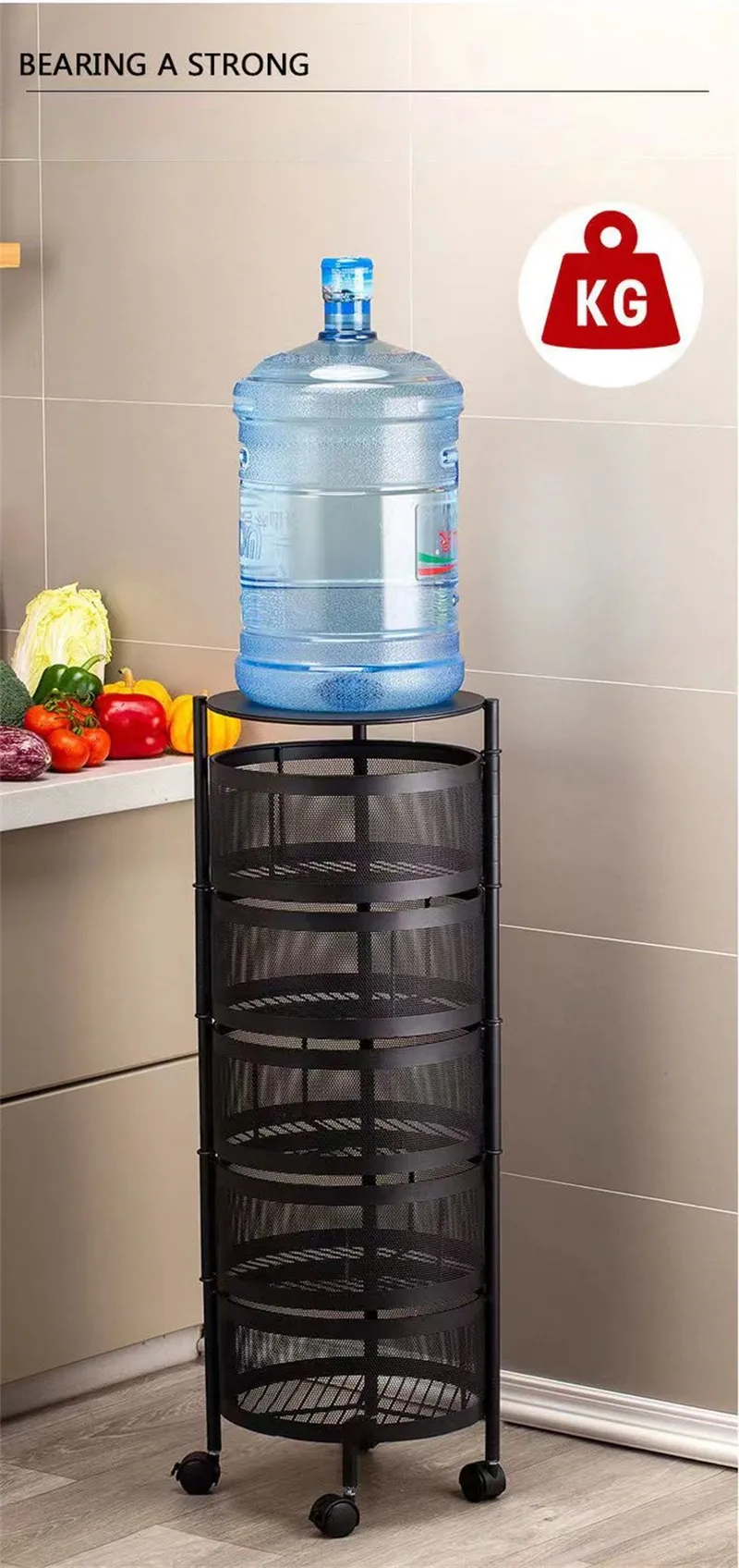 Rotating Multi Layer Storage Rack
