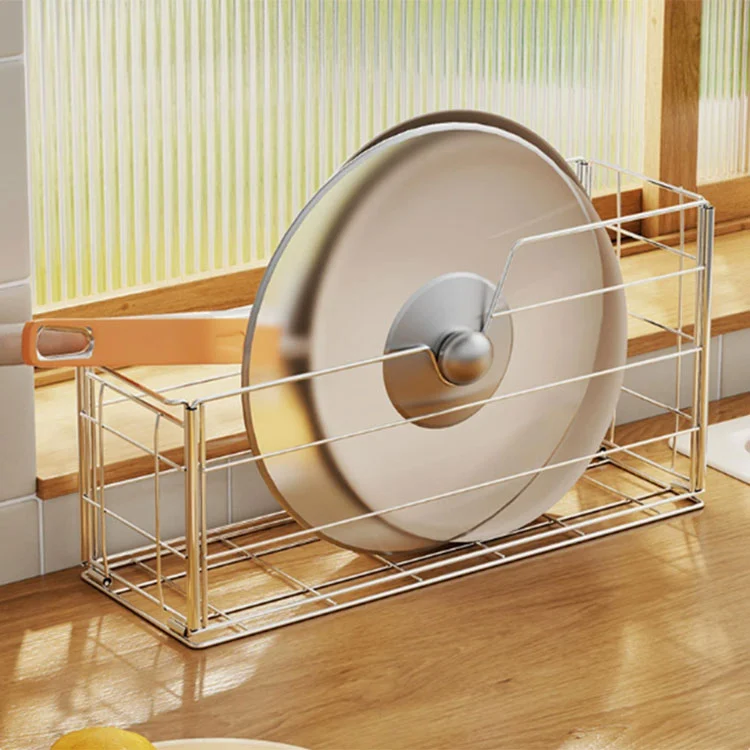 Viacúčelový stojan na odkladanie kuchynských hrncov a panvíc